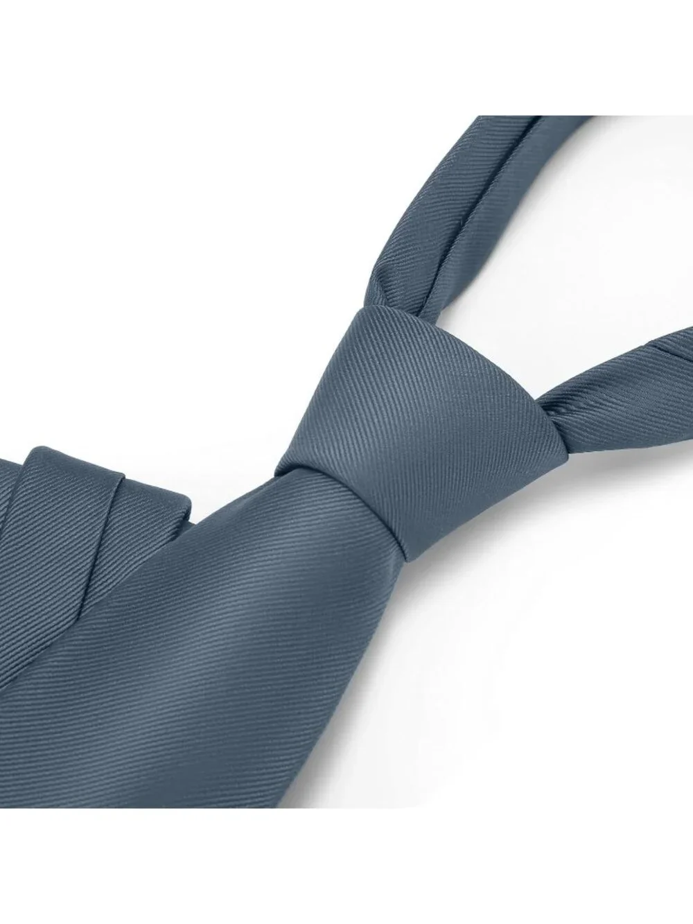Men's Charcoal Grey Twill Diagonal Textured Formal Necktie For Business Dress